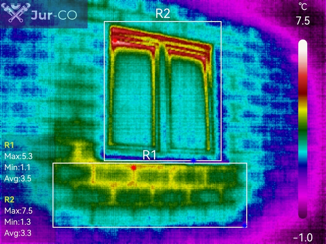 Termogram okna wykonany przez Jur-CO